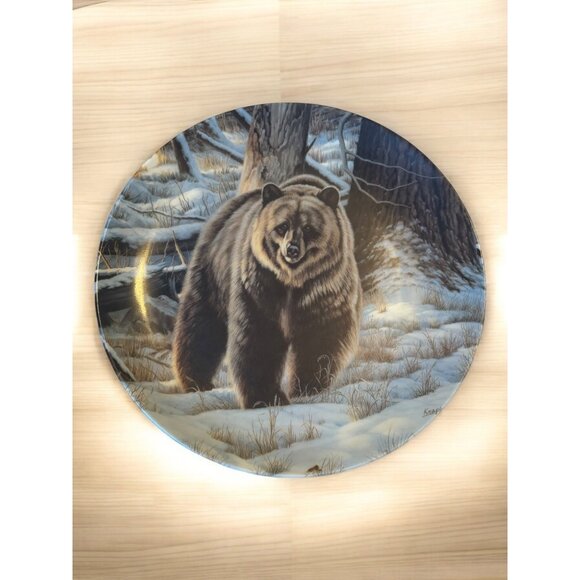 Vintage Dominion China Plate The Grizzly Bear By Paul Krapf 1988 Collector Plate - Picture 1 of 5